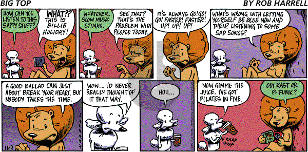 Big Top on Sunday December 7, 2003 Comic Strip