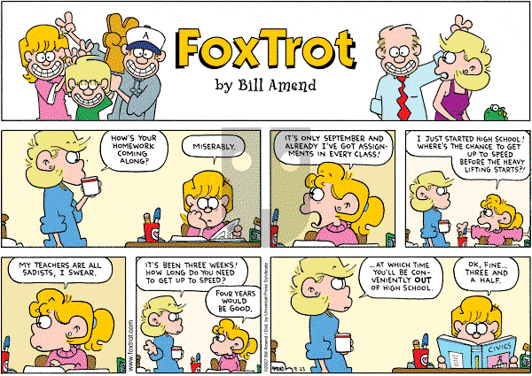 FoxTrot on Sunday September 23, 2007 Comic Strip