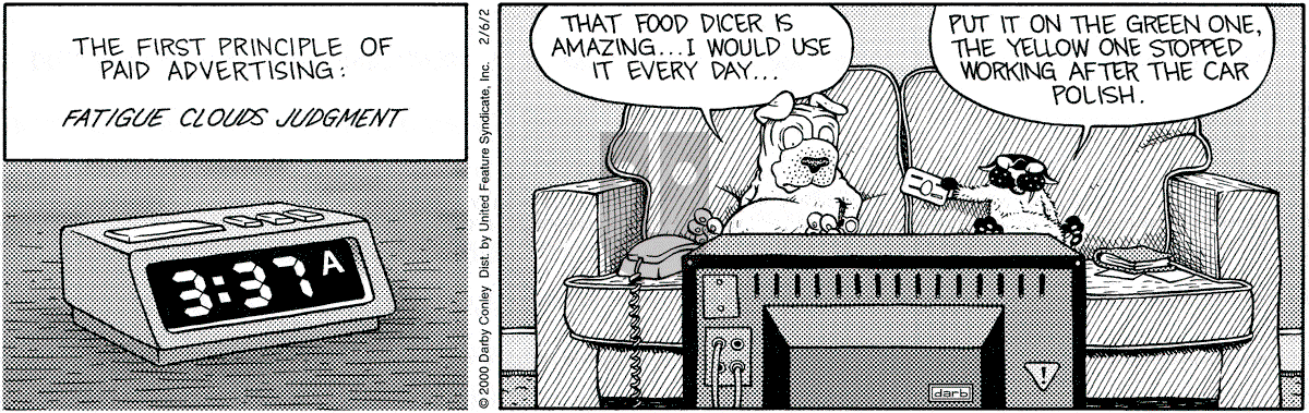 Get Fuzzy - Wednesday February 6, 2002 Comic Strip