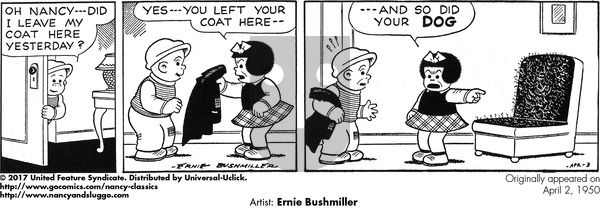 Nancy Classics on Sunday April 2, 2017 Comic Strip