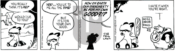 Over the Hedge on Sunday March 22, 1998 Comic Strip