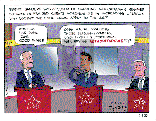 Ted Rall on Friday March 6, 2020 Comic Strip