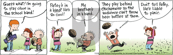 Cul de Sac on Saturday November 8, 2008 Comic Strip