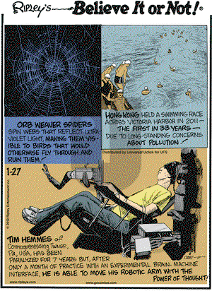 Ripley's Believe It or Not - Friday January 27, 2012 Comic Strip
