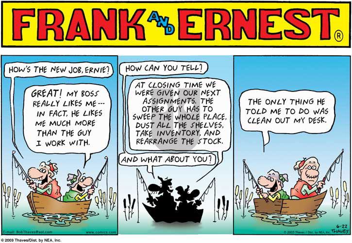 Frank and Ernest on Sunday June 22, 2003 Comic Strip