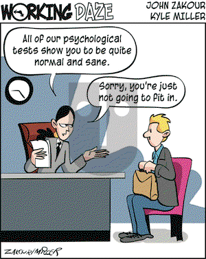 Working Daze on Tuesday February 3, 2004 Comic Strip