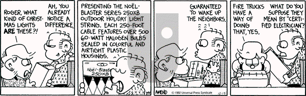 FoxTrot - Tuesday December 15, 1992 Comic Strip