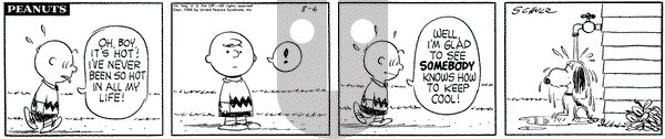 Peanuts on Saturday August 6, 1960 Comic Strip