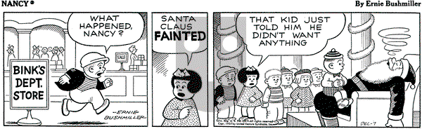 Nancy on Wednesday December 7, 1955 Comic Strip