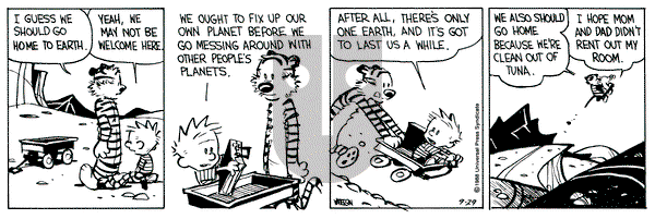 Calvin and Hobbes on Thursday September 29, 1988 Comic Strip