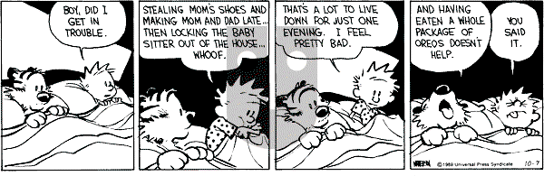 Calvin and Hobbes - Saturday October 7, 1989 Comic Strip