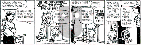 Calvin and Hobbes on Friday April 3, 2015 Comic Strip
