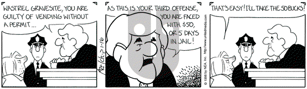 The Born Loser on Friday January 16, 1998 Comic Strip
