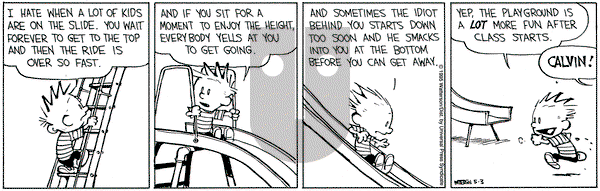 Calvin and Hobbes on Wednesday May 3, 1995 Comic Strip