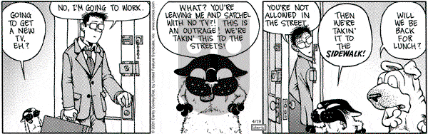 Get Fuzzy on Thursday April 19, 2001 Comic Strip