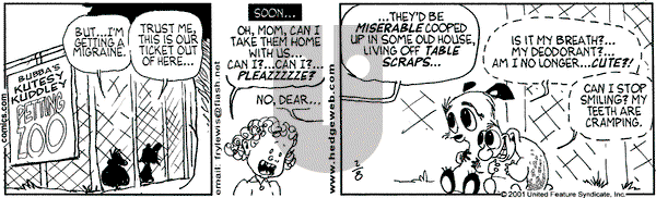 Over the Hedge on Thursday February 8, 2001 Comic Strip