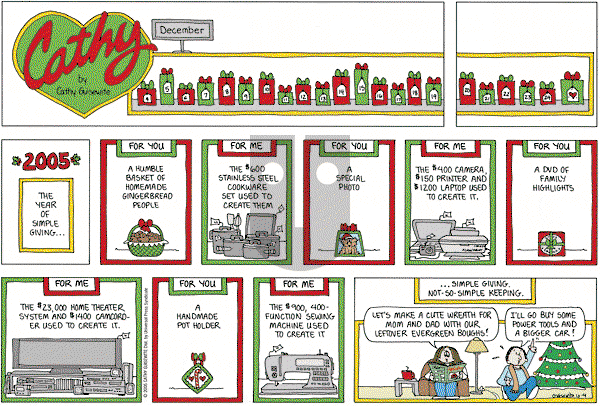 Cathy Classics - Sunday December 4, 2005 Comic Strip