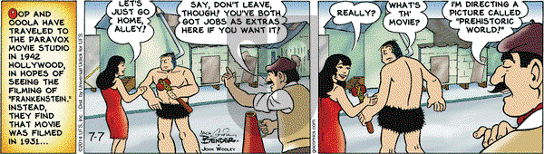 Alley Oop on Monday July 7, 2014 Comic Strip