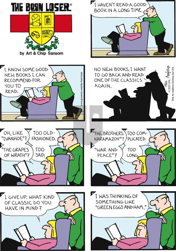 The Born Loser on Sunday October 22, 2023 Comic Strip