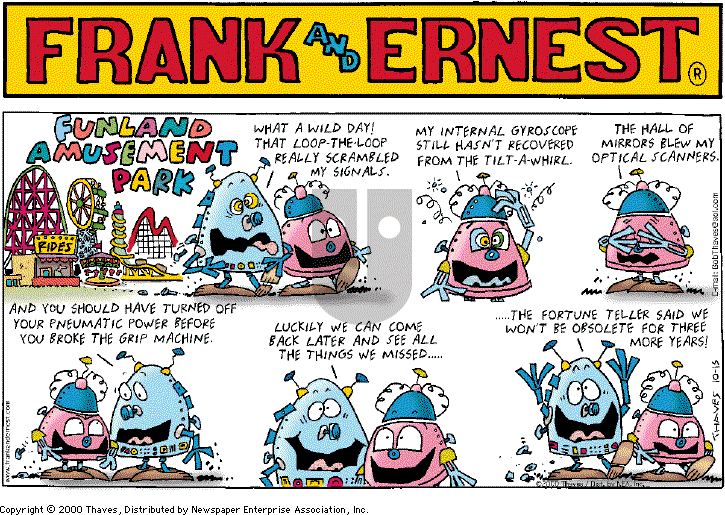 Frank and Ernest on Sunday October 15, 2000 Comic Strip