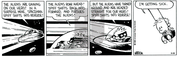 Calvin and Hobbes on Thursday September 26, 1991 Comic Strip