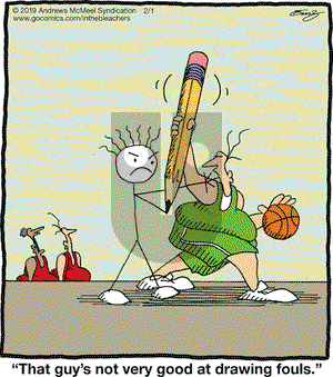 In the Bleachers on Friday February 1, 2019 Comic Strip