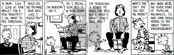 Calvin and Hobbes on Wednesday September 3, 2014 Comic Strip