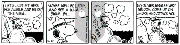 Peanuts on Wednesday March 29, 1978 Comic Strip