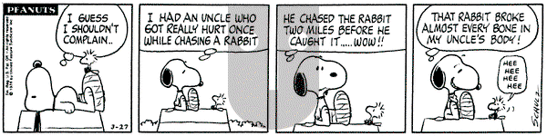 Peanuts on Saturday March 27, 1976 Comic Strip