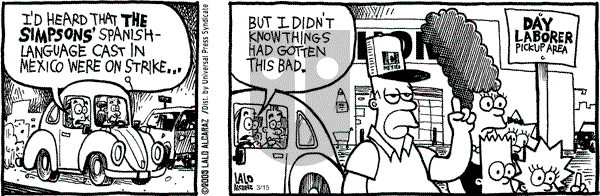 La Cucaracha - Tuesday March 15, 2005 Comic Strip