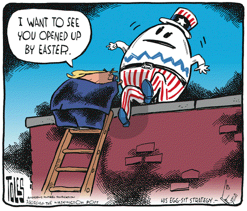 Tom Toles on Thursday March 26, 2020 Comic Strip