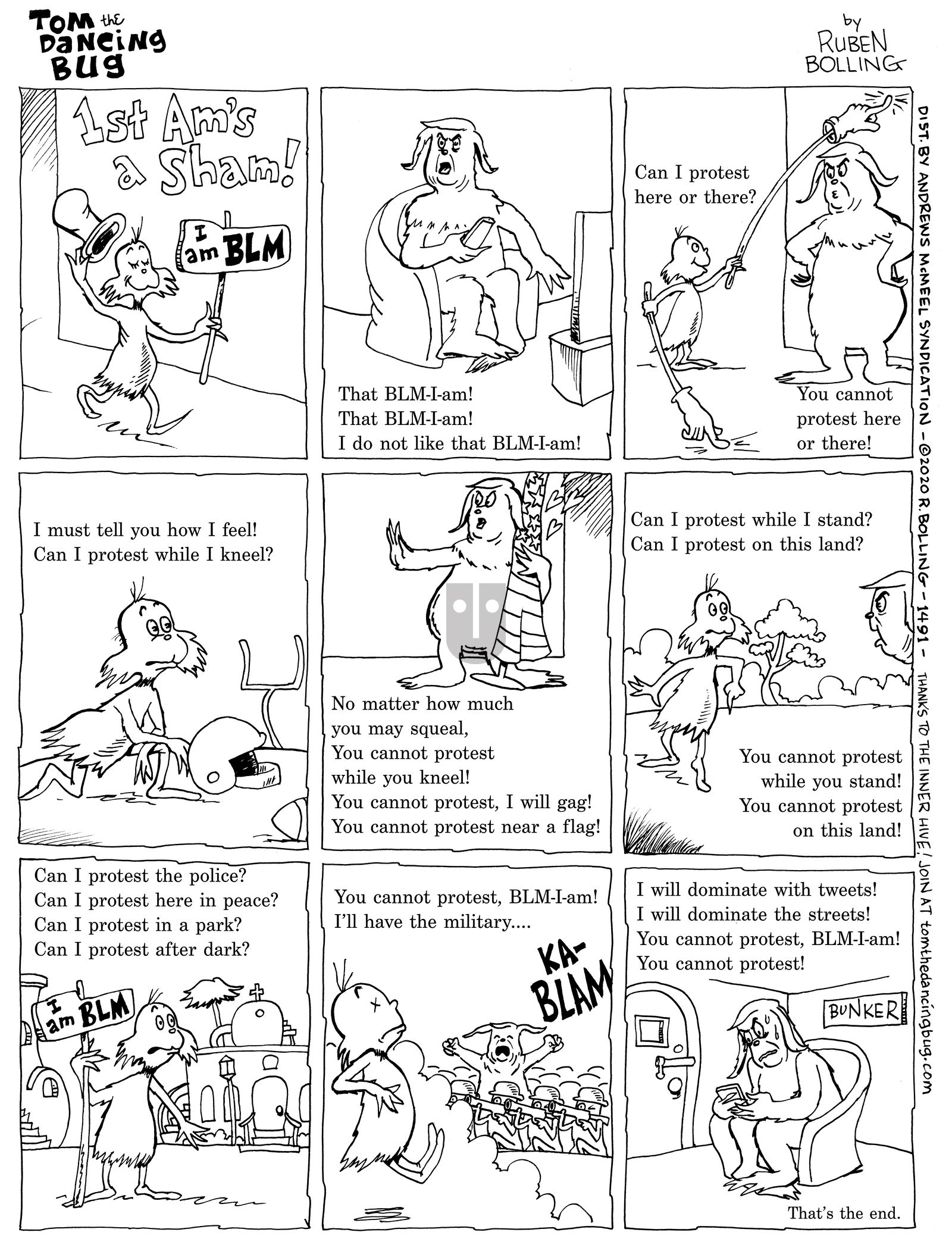 Tom the Dancing Bug - Monday June 8, 2020 Comic Strip