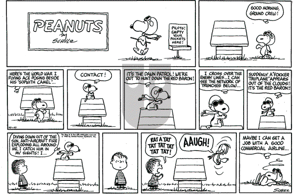 Peanuts - Sunday October 10, 1965 Comic Strip