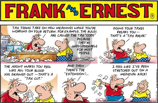 Frank and Ernest on Sunday April 12, 2020 Comic Strip