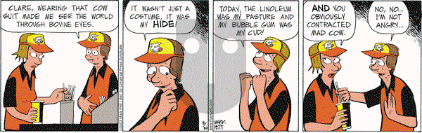 Lucky Cow on Saturday August 30, 2003 Comic Strip