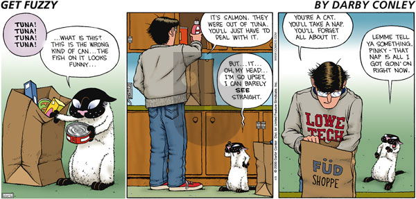 Get Fuzzy on Sunday April 9, 2000 Comic Strip