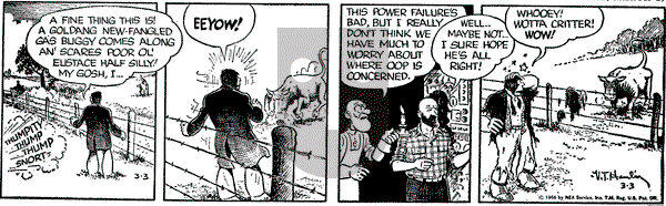 Alley Oop on Saturday March 3, 1956 Comic Strip