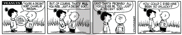 Peanuts on Friday December 30, 1955 Comic Strip