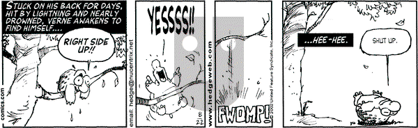 Over the Hedge on Thursday August 22, 2002 Comic Strip