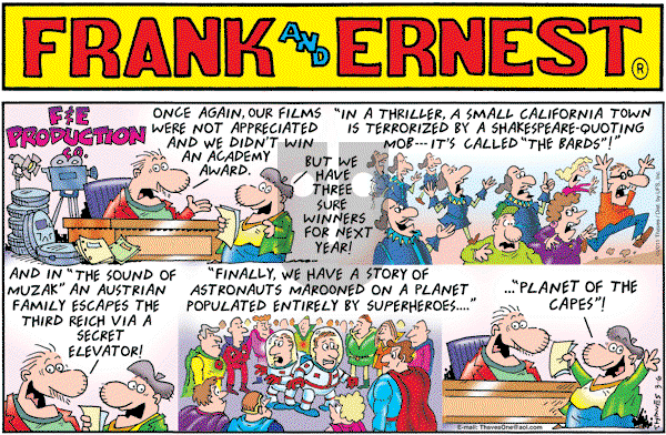 Frank and Ernest on Sunday March 6, 2011 Comic Strip