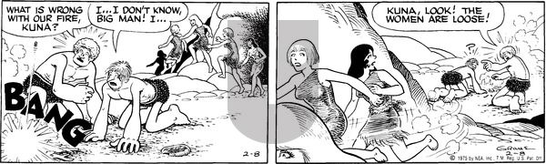 Alley Oop on Saturday February 8, 1975 Comic Strip