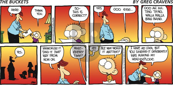 The Buckets on Sunday April 14, 2013 Comic Strip