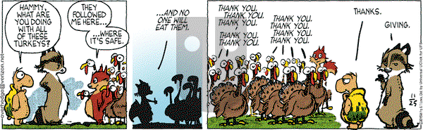Over the Hedge on Wednesday November 25, 2015 Comic Strip