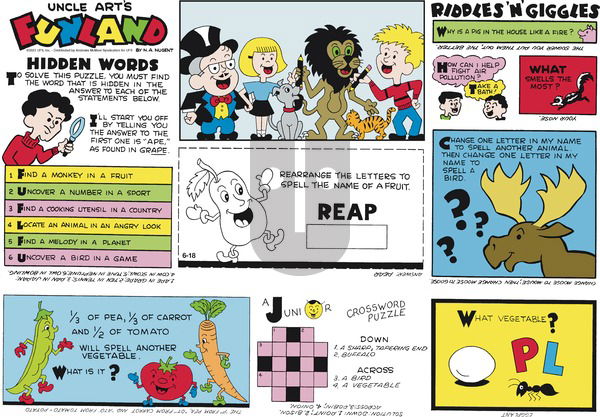 Uncle Art's Funland on Sunday June 18, 2023 Comic Strip