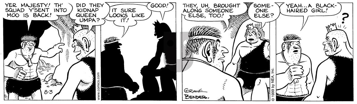 Alley Oop - Tuesday August 3, 1999 Comic Strip