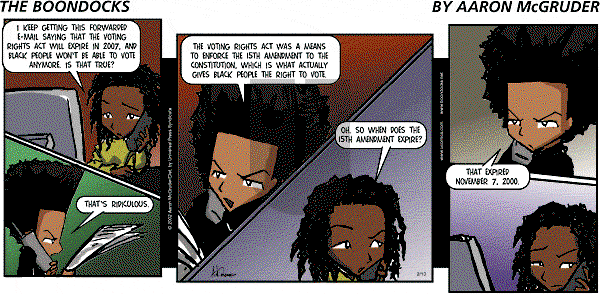 The Boondocks on Sunday September 13, 2009 Comic Strip