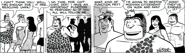 Alley Oop on Friday December 3, 1999 Comic Strip