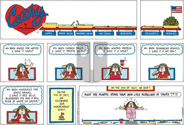 Cathy Classics on Sunday July 5, 2009 Comic Strip