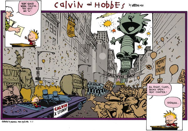 Calvin and Hobbes on Sunday October 24, 1993 Comic Strip