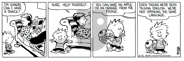 Calvin and Hobbes on Friday June 12, 1987 Comic Strip